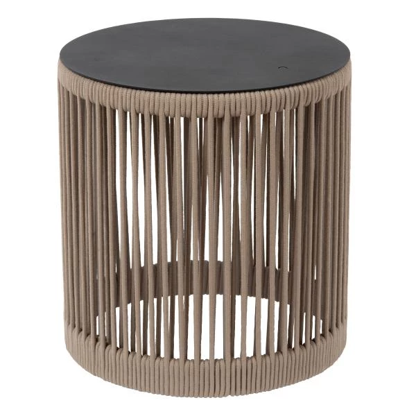 Lucide PINGI - Oplaadbare Vloerlamp Binnen/Buiten - Accu/Batterij - Ø 33,5 cm - LED 3 StepDim - 1x3W 3000K - IP44 - Taupe - uitgezet